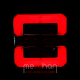 Kare Neon Stop Lamba Akar Sinyal 12-24 Volt