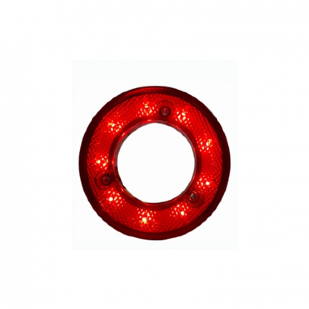 9 Led Simit Stop Lamba Kırmızı 12-24 Volt