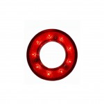 9 Led Simit Stop Lamba Kırmızı 12-24 Volt