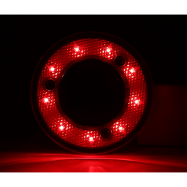 9 Led Simit Stop Lamba Kırmızı 12-24 Volt