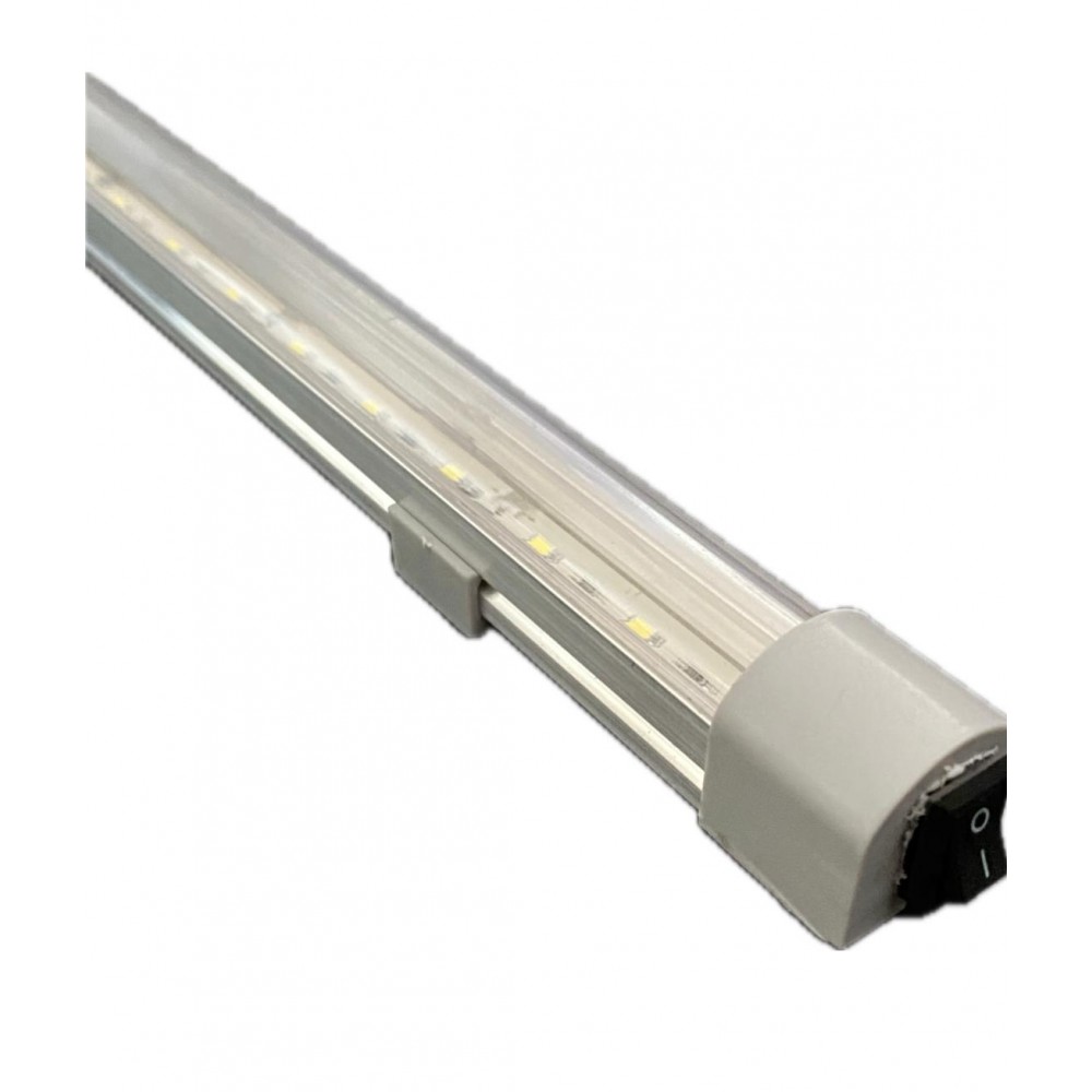 50 cm Alüminyum Profil Led Lamba Şeffaf Cam