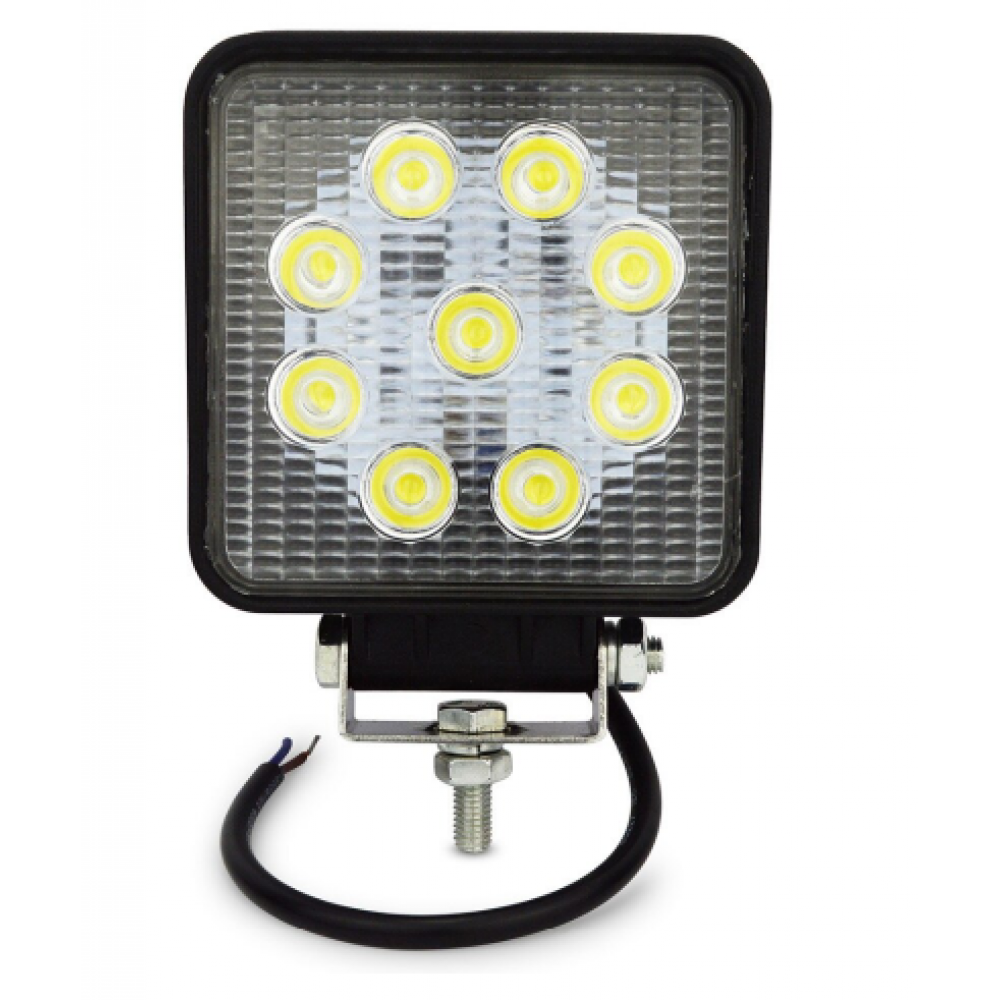 Çalışma Lambası Kare 9 Led 12-24 Volt